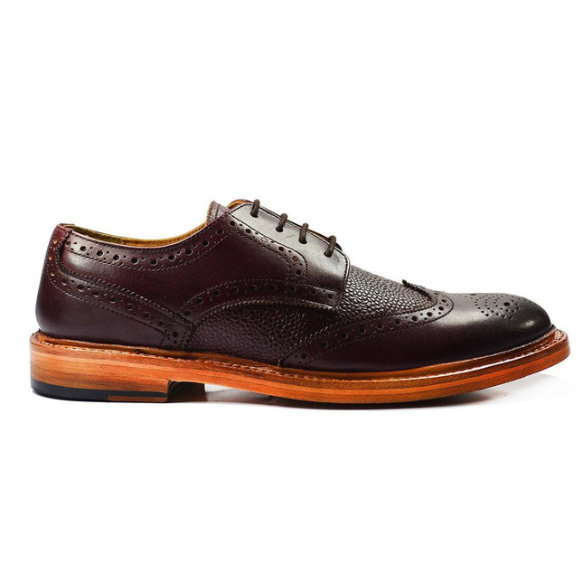 BRADFORD Burgundy Full BrogueLeather Oxford Shoes Paul Malone Shoes - Paul Malone.com