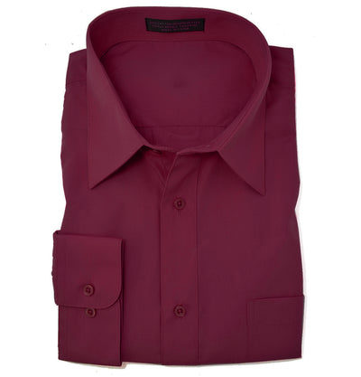 The Essential Solid Burgundy Dress Shirt PaulMalone.com Shirts - Paul Malone.com