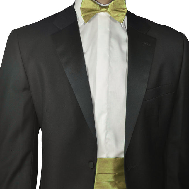 Solid Gold Silk Cummerbund and Bow Tie Set Paul Malone Cummerbund - Paul Malone.com