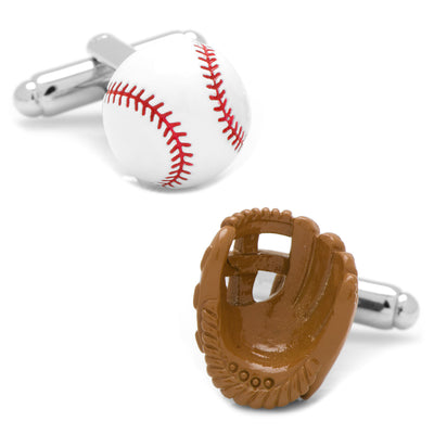 3D Baseball and Glove Enamel Cufflinks Cufflinks, Inc. Cufflinks - Paul Malone.com