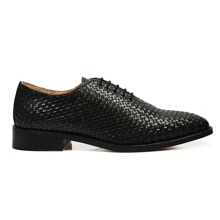 CALEB Full Leather Black Woven Oxfords by Paul Malone Paul Malone Shoes - Paul Malone.com
