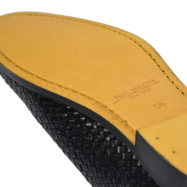 CALEB Full Leather Black Woven Oxfords by Paul Malone Paul Malone Shoes - Paul Malone.com