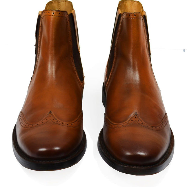 CHELSEA Elegant Brown Full Leather Chelsea Boots Paul Malone Shoes - Paul Malone.com