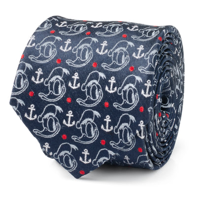 Donald Duck Anchor Navy Blue Men's Tie Disney Tie - Paul Malone.com