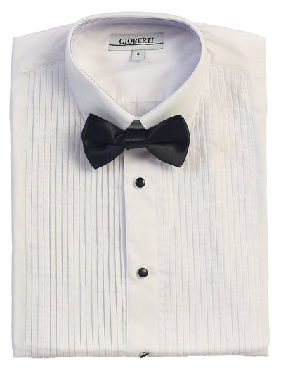 White Tuxedo Boys Dress Shirt Gioberti Shirts - Paul Malone.com