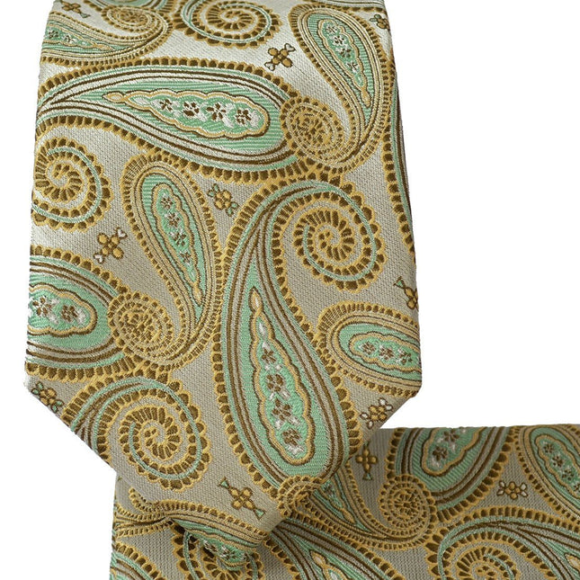 Gold and Turquoise Paisley Tuxedo Vest Set Paul Malone Vest - Paul Malone.com