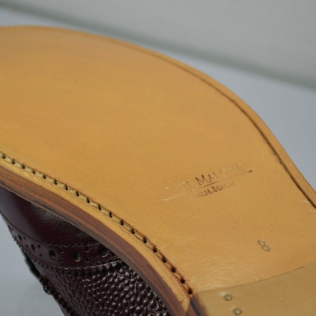 BRADFORD Burgundy Full BrogueLeather Oxford Shoes Paul Malone Shoes - Paul Malone.com