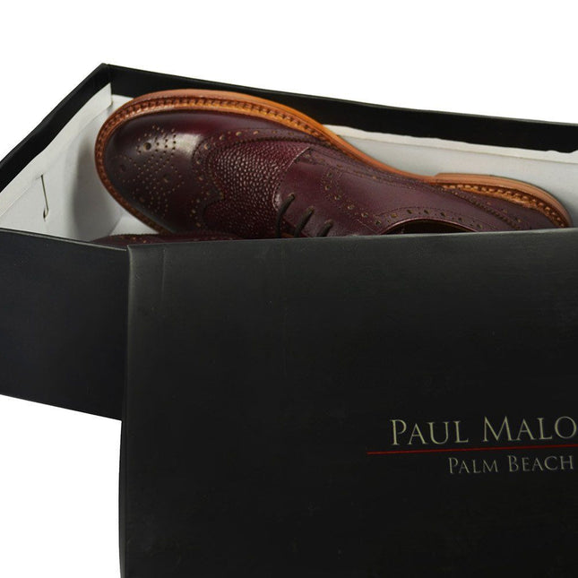 BRADFORD Burgundy Full BrogueLeather Oxford Shoes Paul Malone Shoes - Paul Malone.com