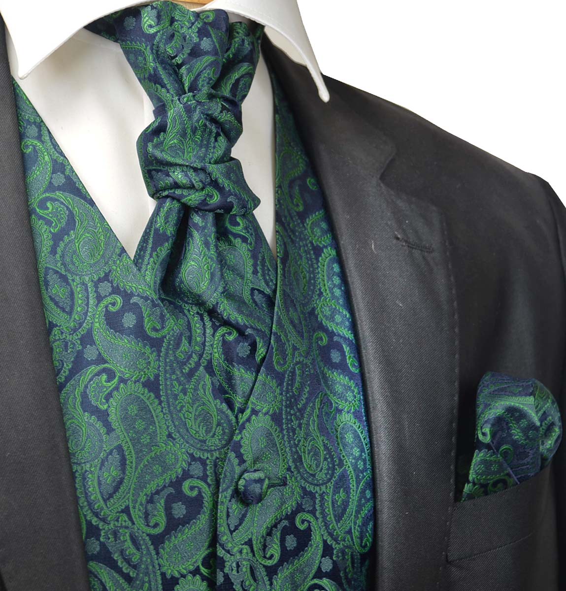 Emerald Green Paisley Vest Green Tuxedo Vests Emerald Paisley