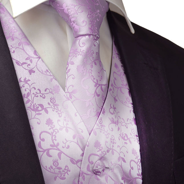Lavender Vines Tuxedo Vest Set Paul Malone Vest - Paul Malone.com