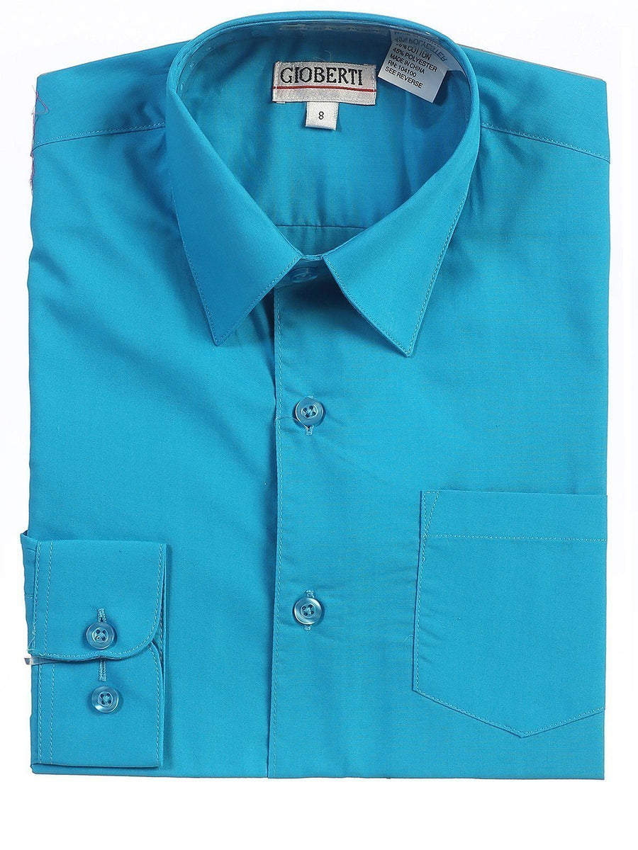 Classic Turquoise Boys Dress Shirt | Paul Malone
