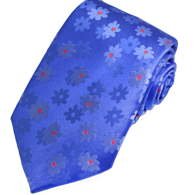 Deep Ultramarine Floral Men's Necktie Paul Malone Ties - Paul Malone.com