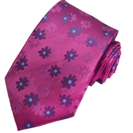 Wild Aster Purple Floral Men's Necktie Paul Malone Ties - Paul Malone.com