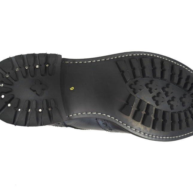 DOUGLAS Blue Heavy Cow Crust Leather Oxfords by Paul Malone Paul Malone Shoes - Paul Malone.com