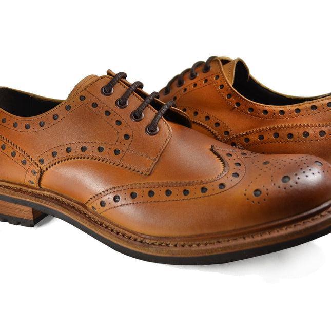 DOUGLAS Brown Cow Crust Leather Oxfords by Paul Malone Paul Malone Shoes - Paul Malone.com