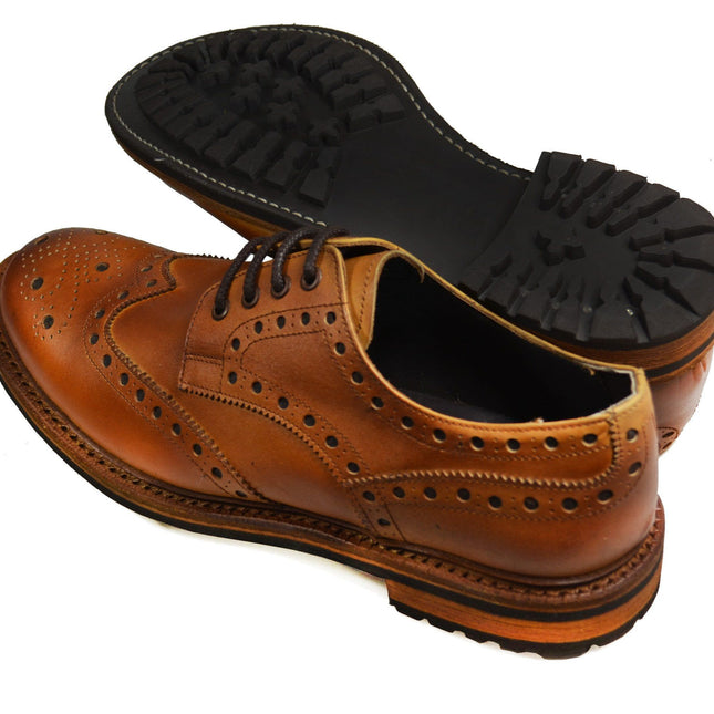 DOUGLAS Brown Cow Crust Leather Oxfords by Paul Malone Paul Malone Shoes - Paul Malone.com