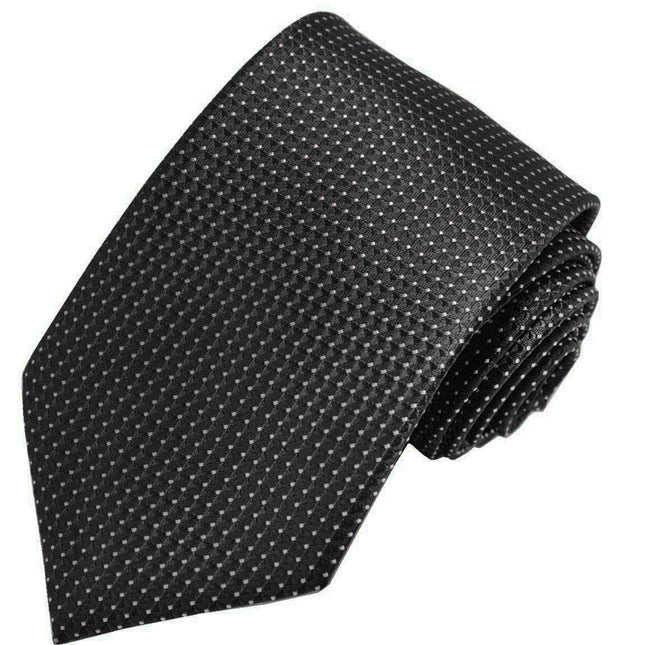 Classic Black Pindot Men's Necktie Paul Malone Ties - Paul Malone.com