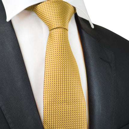 Classic Mimosa Yellow Pindot Men's Necktie Paul Malone Ties - Paul Malone.com