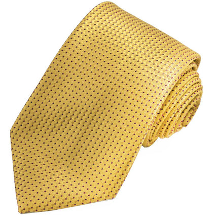Classic Mimosa Yellow Pindot Men's Necktie Paul Malone Ties - Paul Malone.com