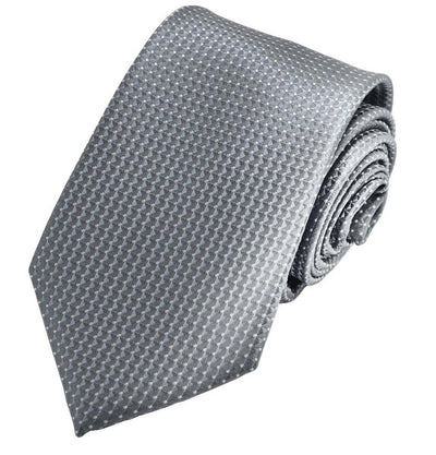 Classic Grey Pindot Men's Necktie Paul Malone Ties - Paul Malone.com