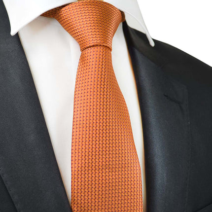 Classic Jaffa Orange Pindot Men's Necktie Paul Malone Ties - Paul Malone.com