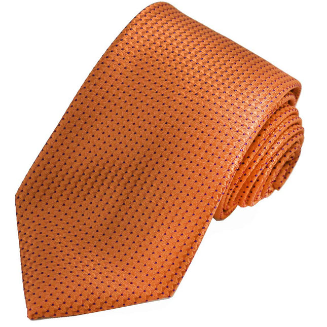 Classic Jaffa Orange Pindot Men's Necktie Paul Malone Ties - Paul Malone.com
