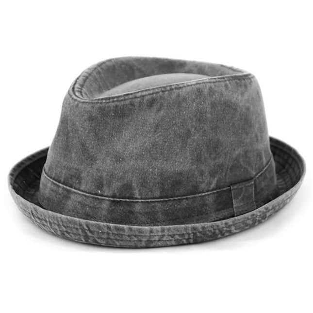 Black Washed Cotton Fedora by Epoch Hats Co. Epoch Hats - Paul Malone.com