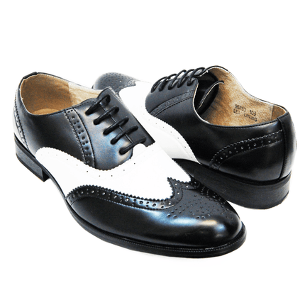 Black and White Spectators for Men Majestic Shoes - Paul Malone.com