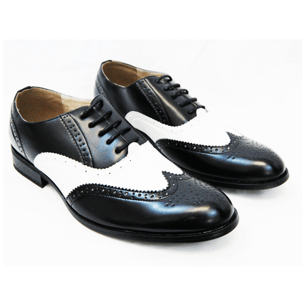 Black and White Spectators for Men Majestic Shoes - Paul Malone.com