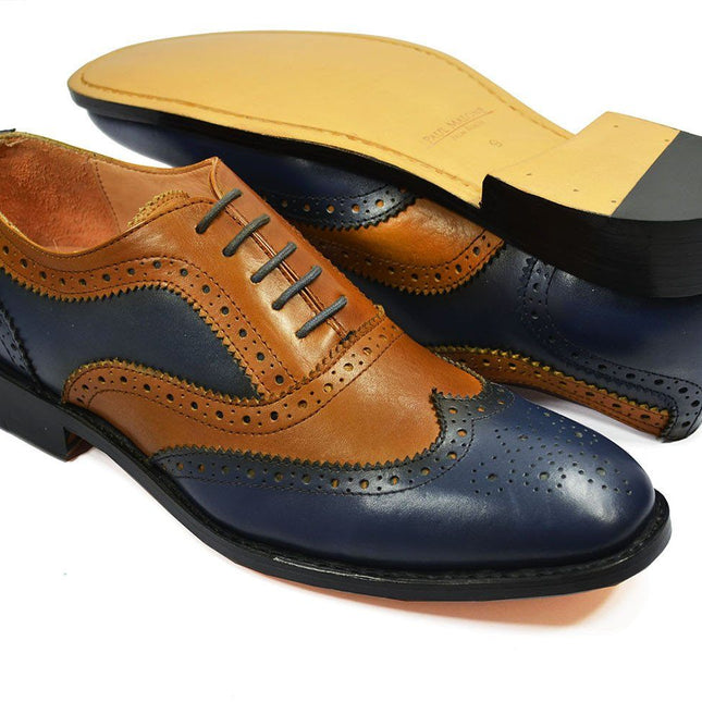 FELIX Full Leather Brogue Oxfords by Paul Malone Paul Malone Shoes - Paul Malone.com