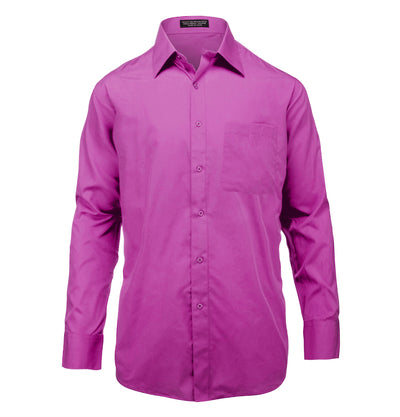 The Essential Solid Fuchsia Men's Shirt PaulMalone.com Shirts - Paul Malone.com