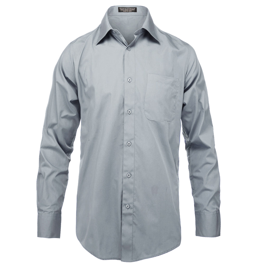 The Essential Solid Lite Grey Men's Shirt | Paul Malone