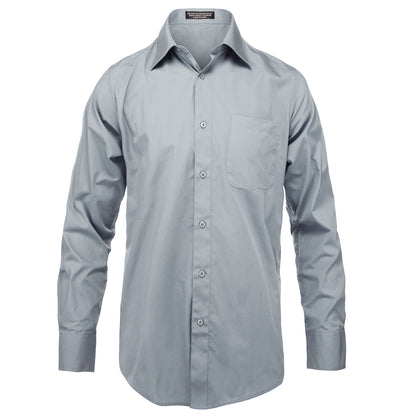 The Essential Solid Lite Grey Men's Shirt PaulMalone.com Shirts - Paul Malone.com