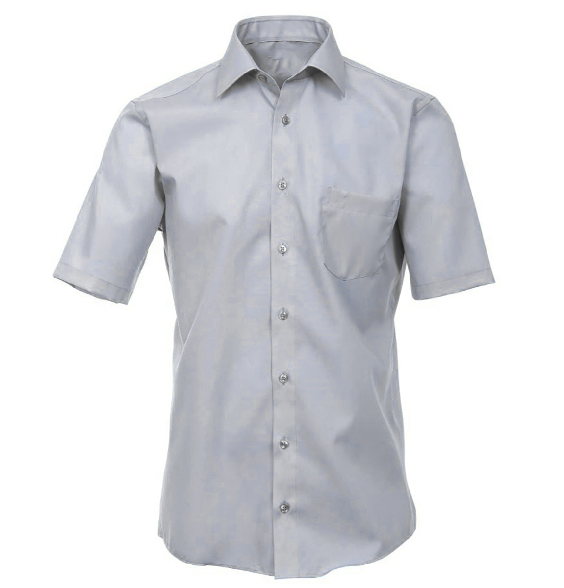 Grey Poplin Short Sleeve Dress Shirt 16 Grey Poplin Short Sleeve Dress Shirt 16
