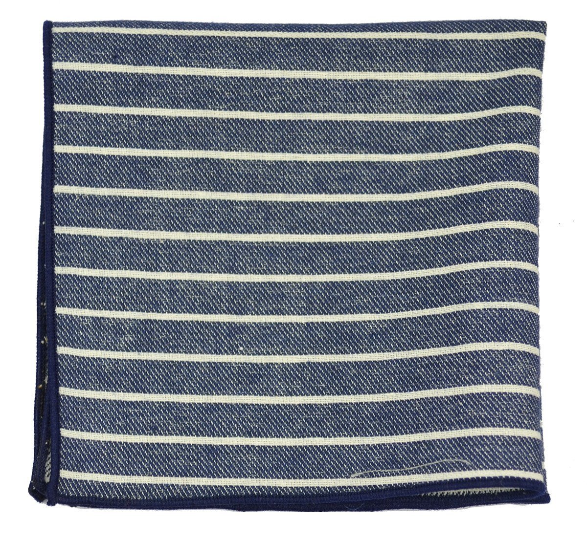 Blue Striped Linen Tie Set by Paul Malone | Paul Malone