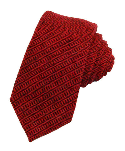 Bossa Nova Red Wool Necktie Paul Malone Ties - Paul Malone.com