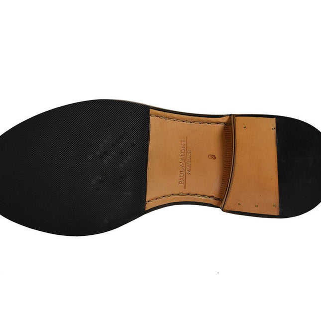 HARVARD Black Nappa and Suede Leather Darby Paul Malone Shoes - Paul Malone.com