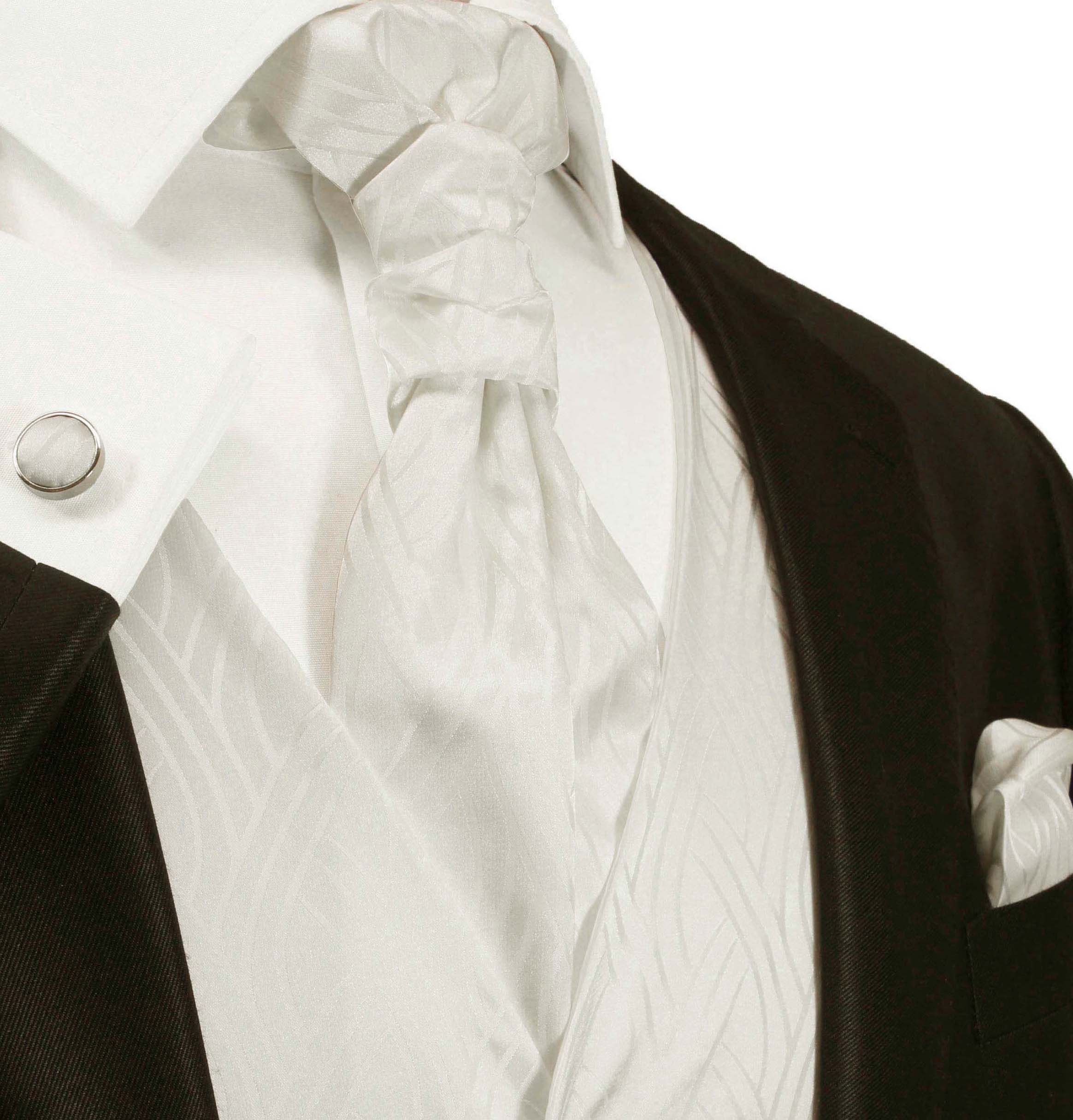 (52L) Regular Fit Ivory 4 Piece Tuxedo with Vest & Bow Tie