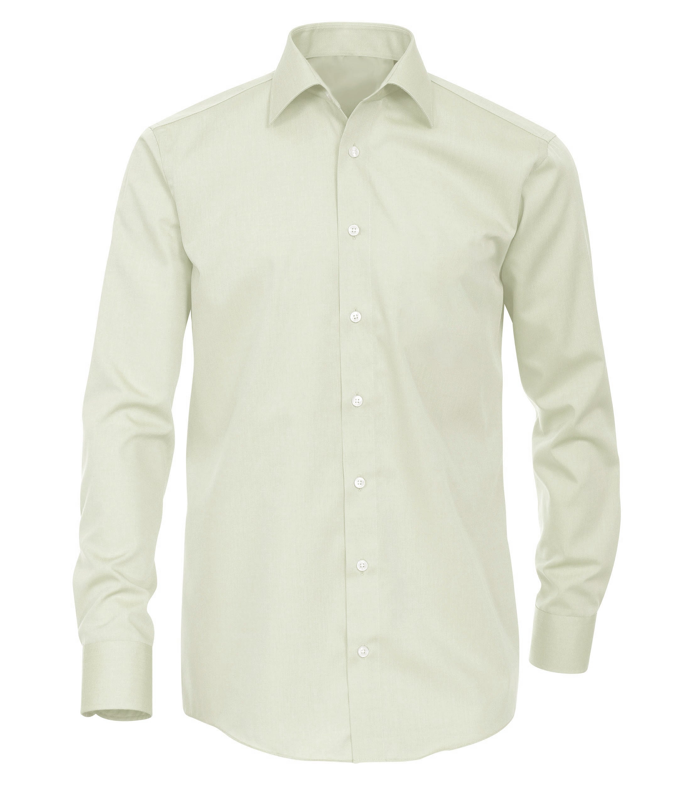 Solid Ivory Slim Fit Men's Shirt L / Ivory Solid Ivory Slim Fit Men's Shirt L / Ivory