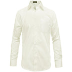 The Essential Solid Ivory Men's Dress Shirt 18 32/33 / Classic Cuffs / Ivory