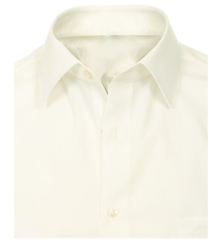 Solid Ivory Slim Fit Men's Shirt L / Ivory Solid Ivory Slim Fit Men's Shirt L / Ivory