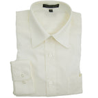 The Essential Solid Ivory Men's Dress Shirt 18 34/35 / Classic Cuffs / Ivory