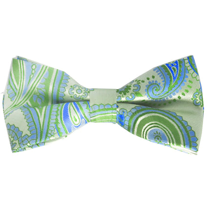 Green Artisan Paisley Bow Tie Paul Malone Bow Ties - Paul Malone.com