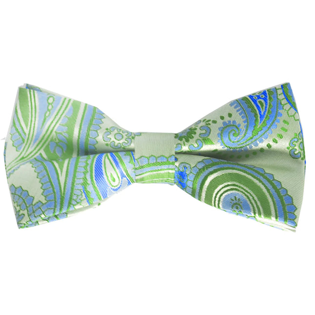 Green Artisan Paisley Bow Tie Paul Malone Bow Ties - Paul Malone.com