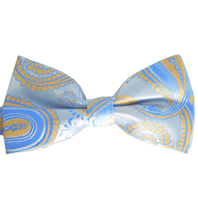 Blue Artisan Paisley Bow Tie Paul Malone Bow Ties - Paul Malone.com