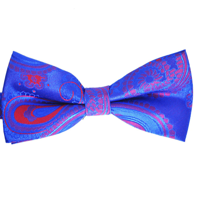 Royal Blue Artisan Paisley Bow Tie Paul Malone Bow Ties - Paul Malone.com