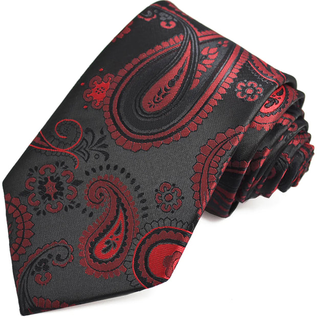 Burgundy Artisan Paisley Men's Tie Paul Malone Ties - Paul Malone.com