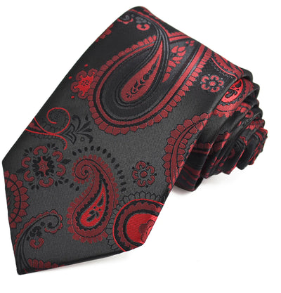 Burgundy Artisan Paisley Men's Tie Paul Malone Ties - Paul Malone.com