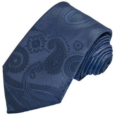 Navy Artisan Paisley Men's Tie Paul Malone Ties - Paul Malone.com