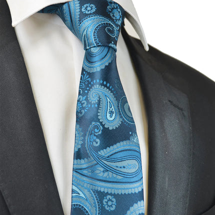 Bluesteel Artisan Paisley Men's Tie Paul Malone Ties - Paul Malone.com